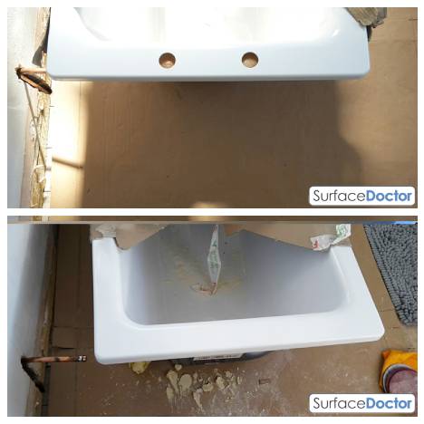 Bath Repair in Norbury: Before Image